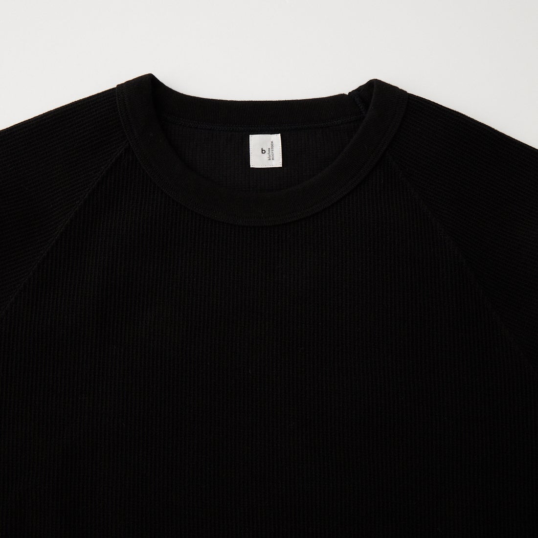blurhms ROOTSTOCK [ブラームス ルーツストック] ラフ&スムース サーマルラグランベースボールTシャツ [BROOTS26F15] 04 BLACK