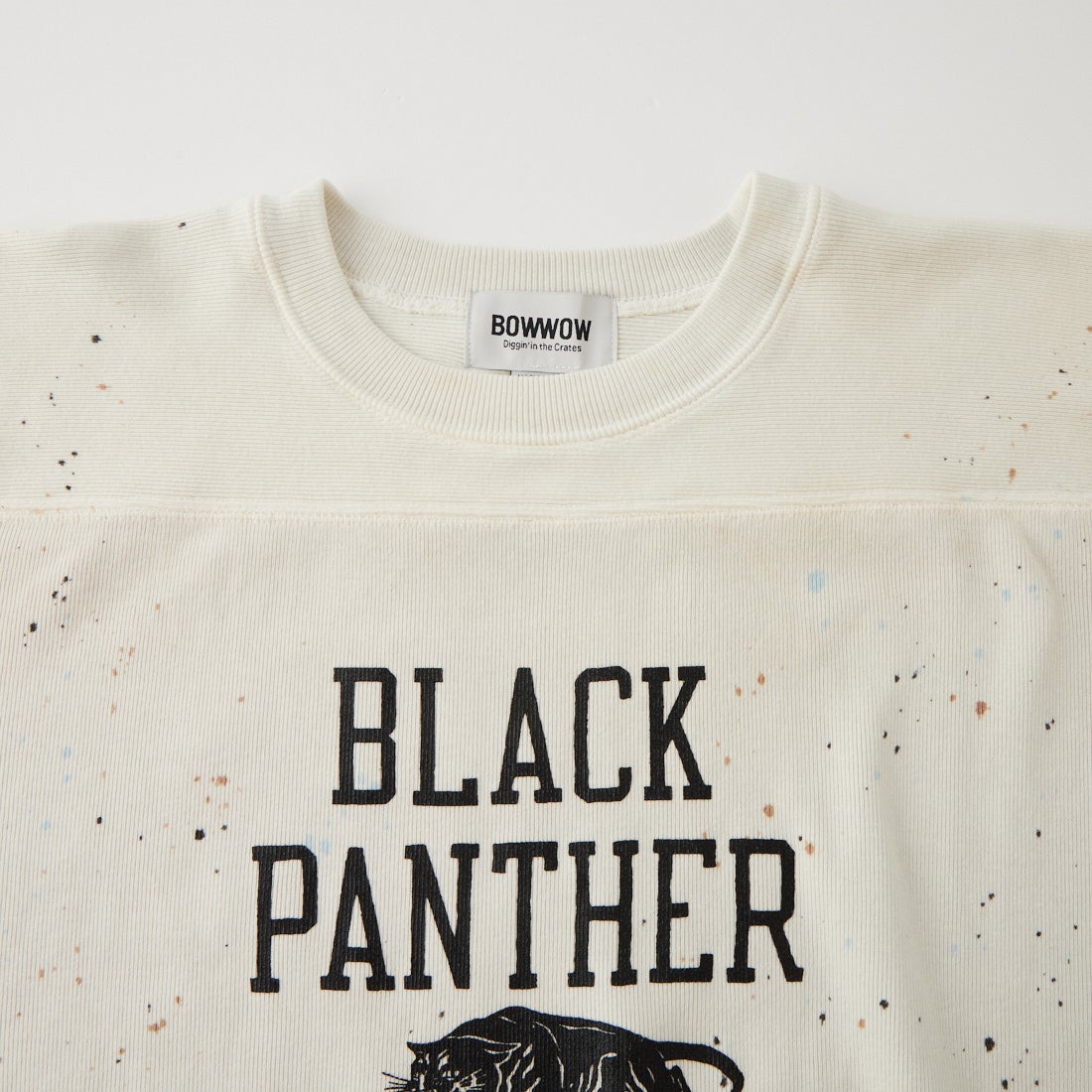 BOW WOW [バウワウ] ブラックパンサー ペイントフットボールTシャツ [BWU-PFSBP] WHITE