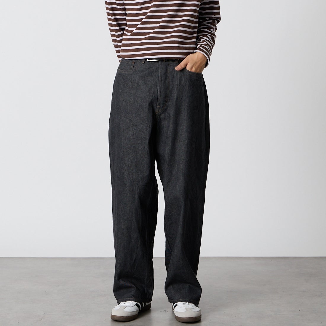 blurhms ROOTSTOCK [ブラームス ルーツストック] 13.5oz デニムワイドパンツ [BROOTS25S8F26] 02 S.BLACK