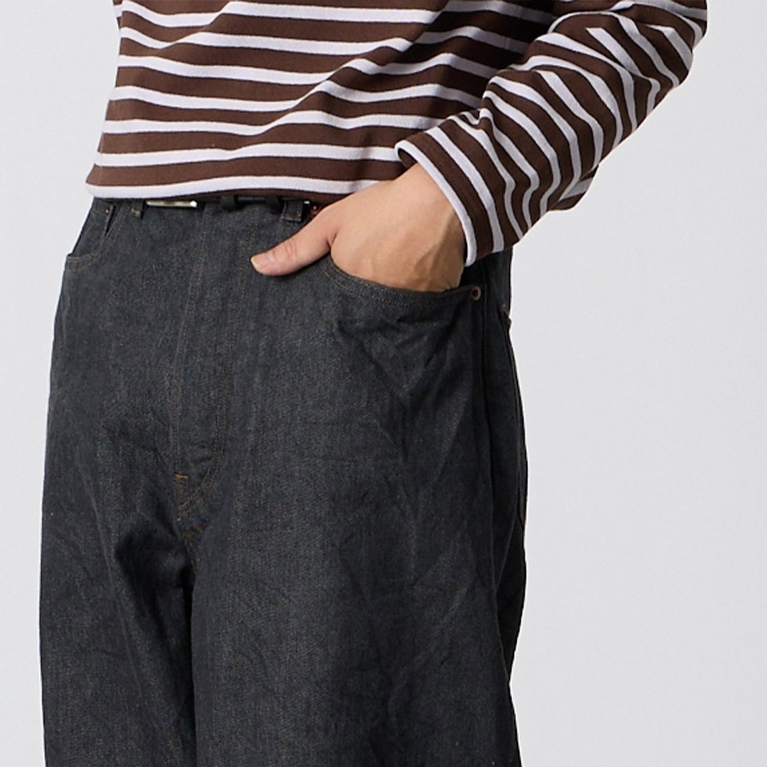 blurhms ROOTSTOCK [ブラームス ルーツストック] 13.5oz デニムワイドパンツ [BROOTS25S8F26] 02 S.BLACK