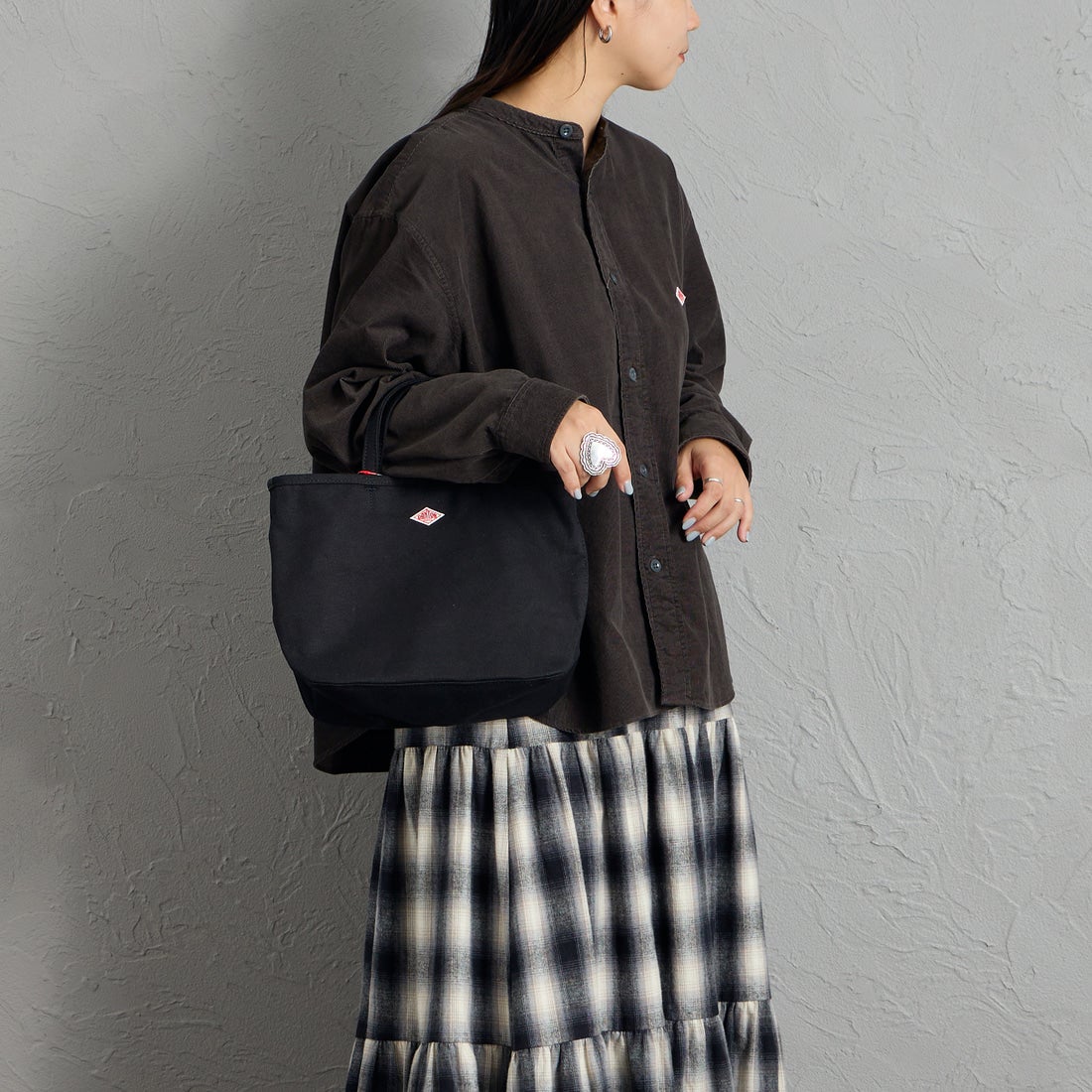 DANTON [ダントン] コットンキャンバス2WAYバッグ [ORSAY-MOYEN] BLACK