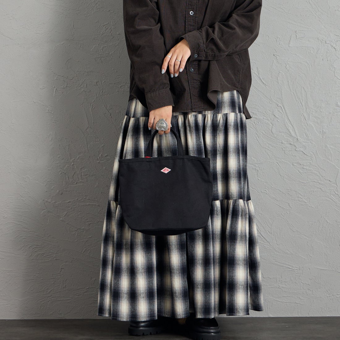 DANTON [ダントン] コットンキャンバス2WAYバッグ [ORSAY-MOYEN] BLACK