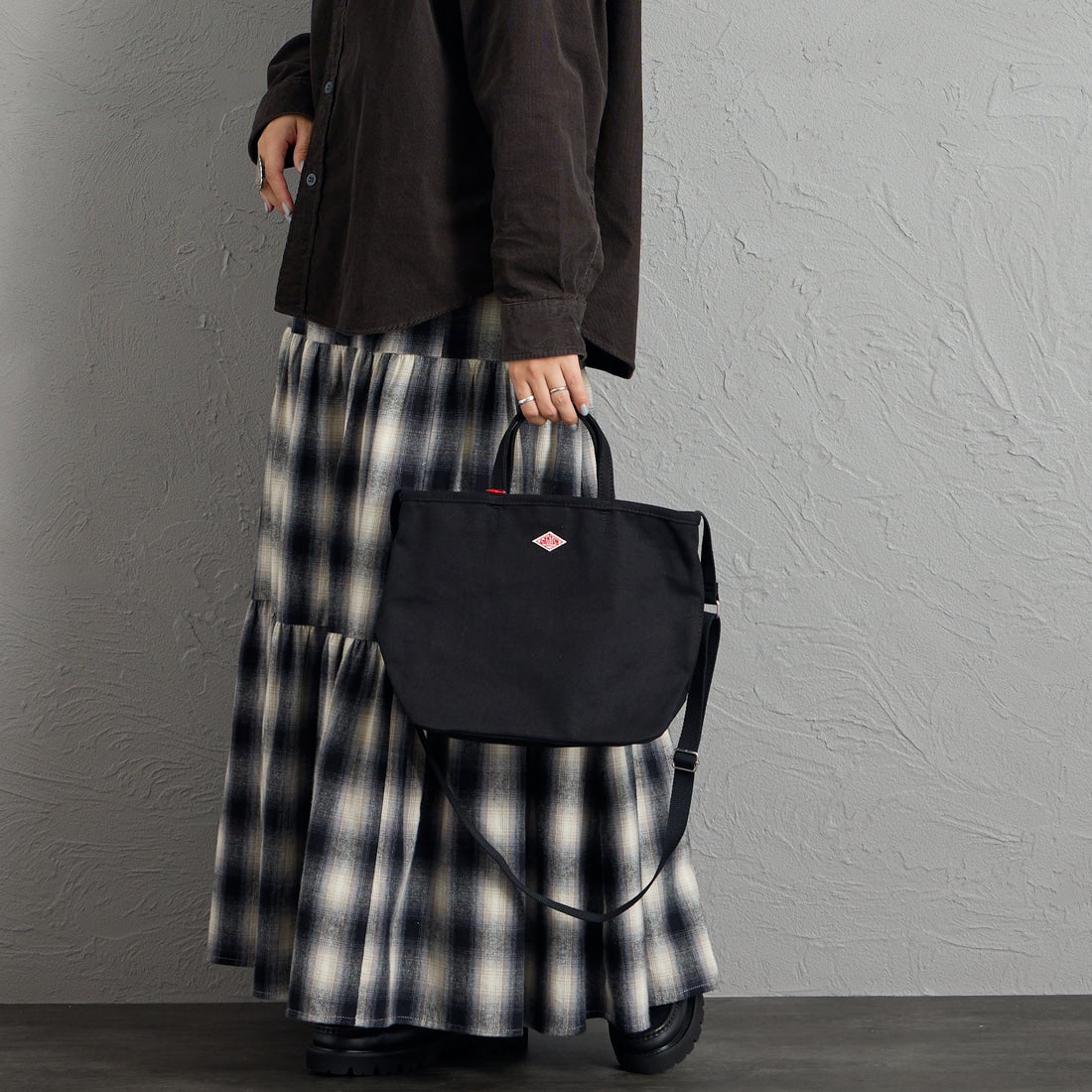 DANTON [ダントン] コットンキャンバス2WAYバッグ [ORSAY-MOYEN] BLACK