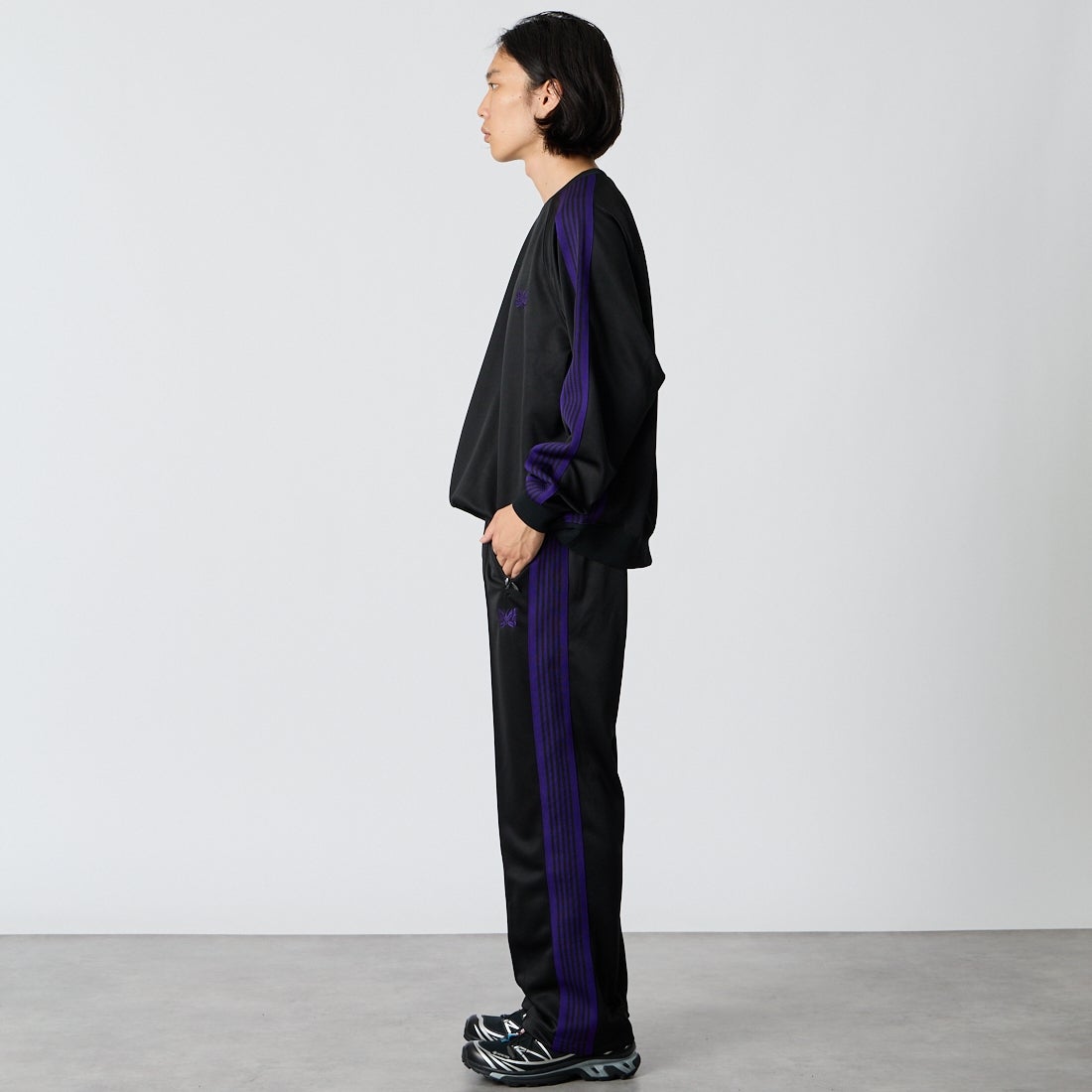 Needles [ニードルズ] トラックパンツ [TY351] C BLACK &&モデル身長：175cm 着用サイズ：S&&