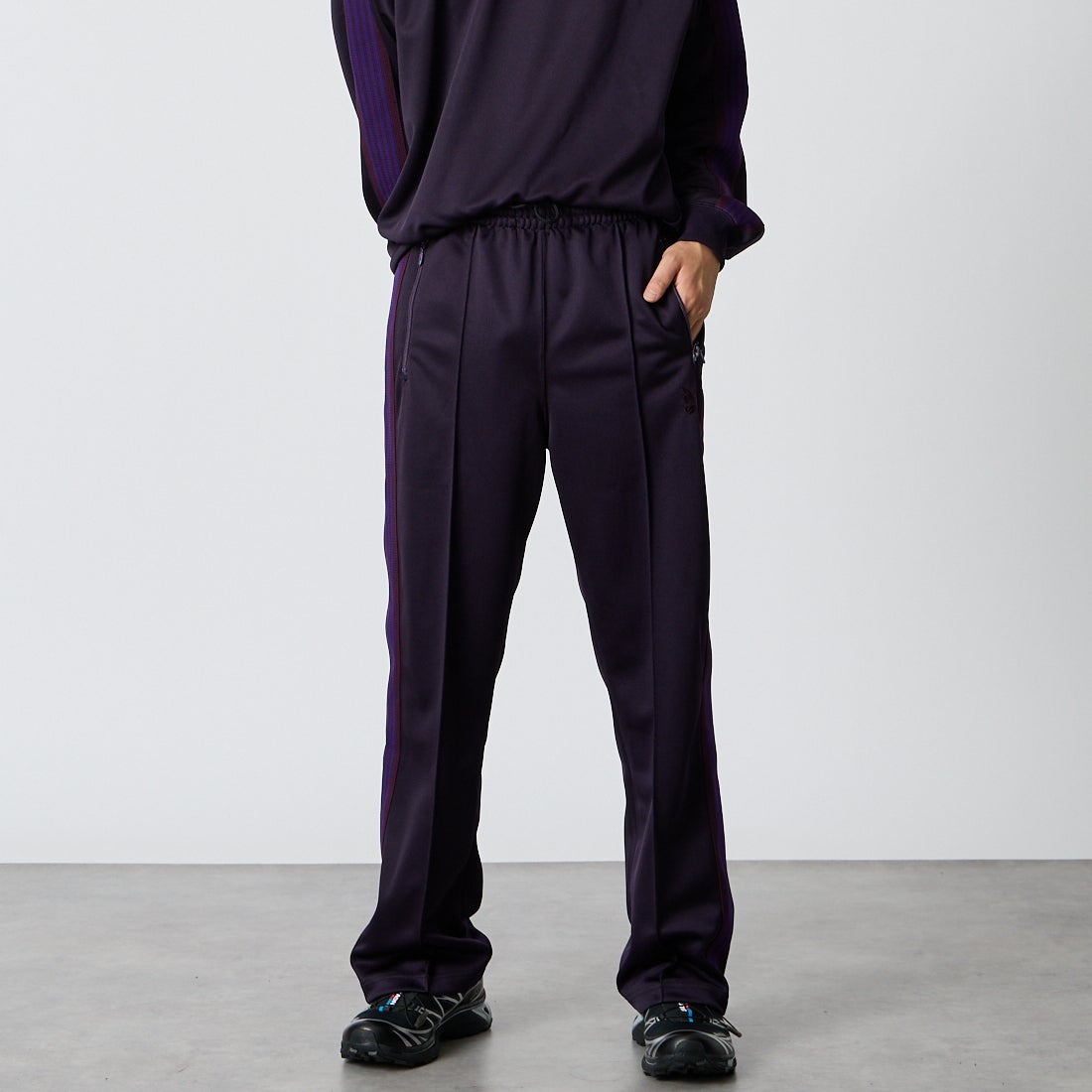 Needles [ニードルズ] トラックパンツ [TY351]B PURPLE &&モデル身長：175cm 着用サイズ：S&&