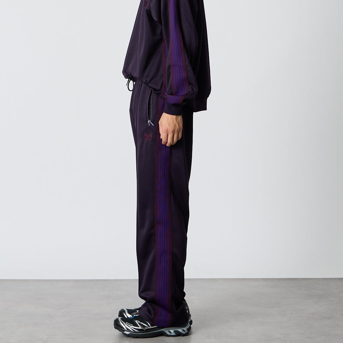 Needles [ニードルズ] トラックパンツ [TY351]B PURPLE &&モデル身長：175cm 着用サイズ：S&&