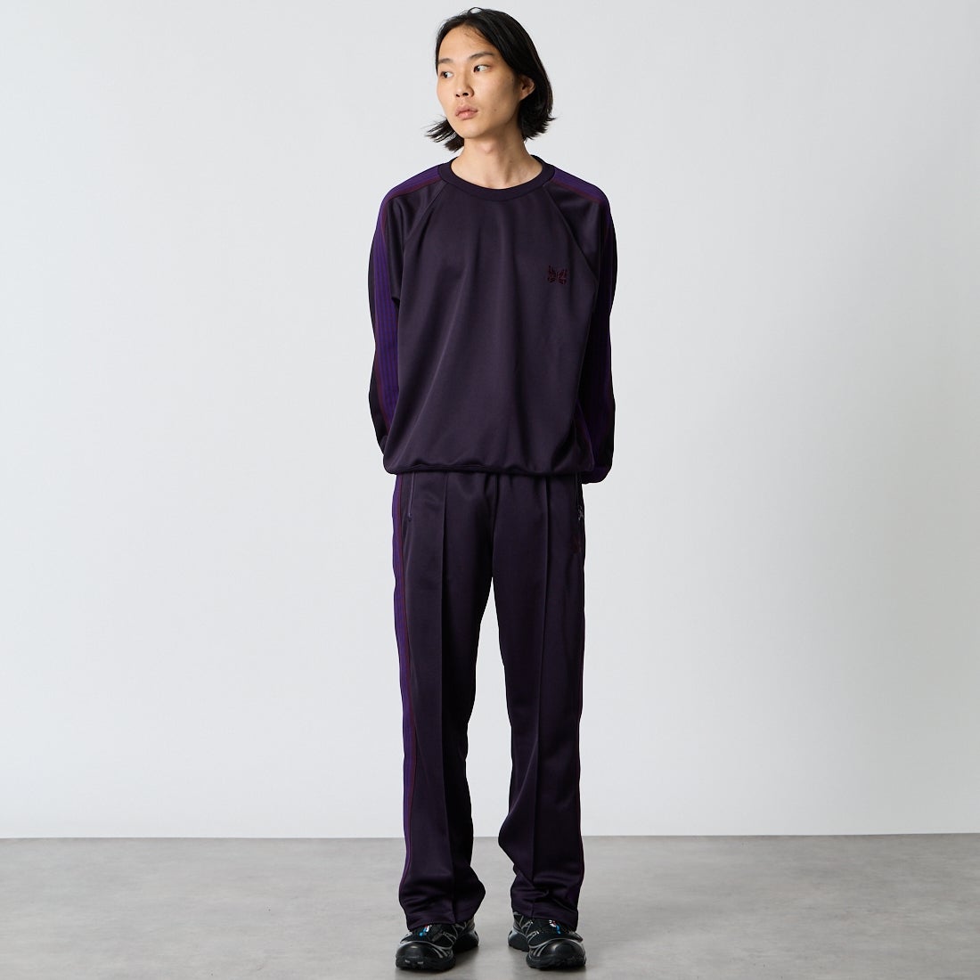 Needles [ニードルズ] トラックパンツ [TY351]B PURPLE &&モデル身長：175cm 着用サイズ：S&&