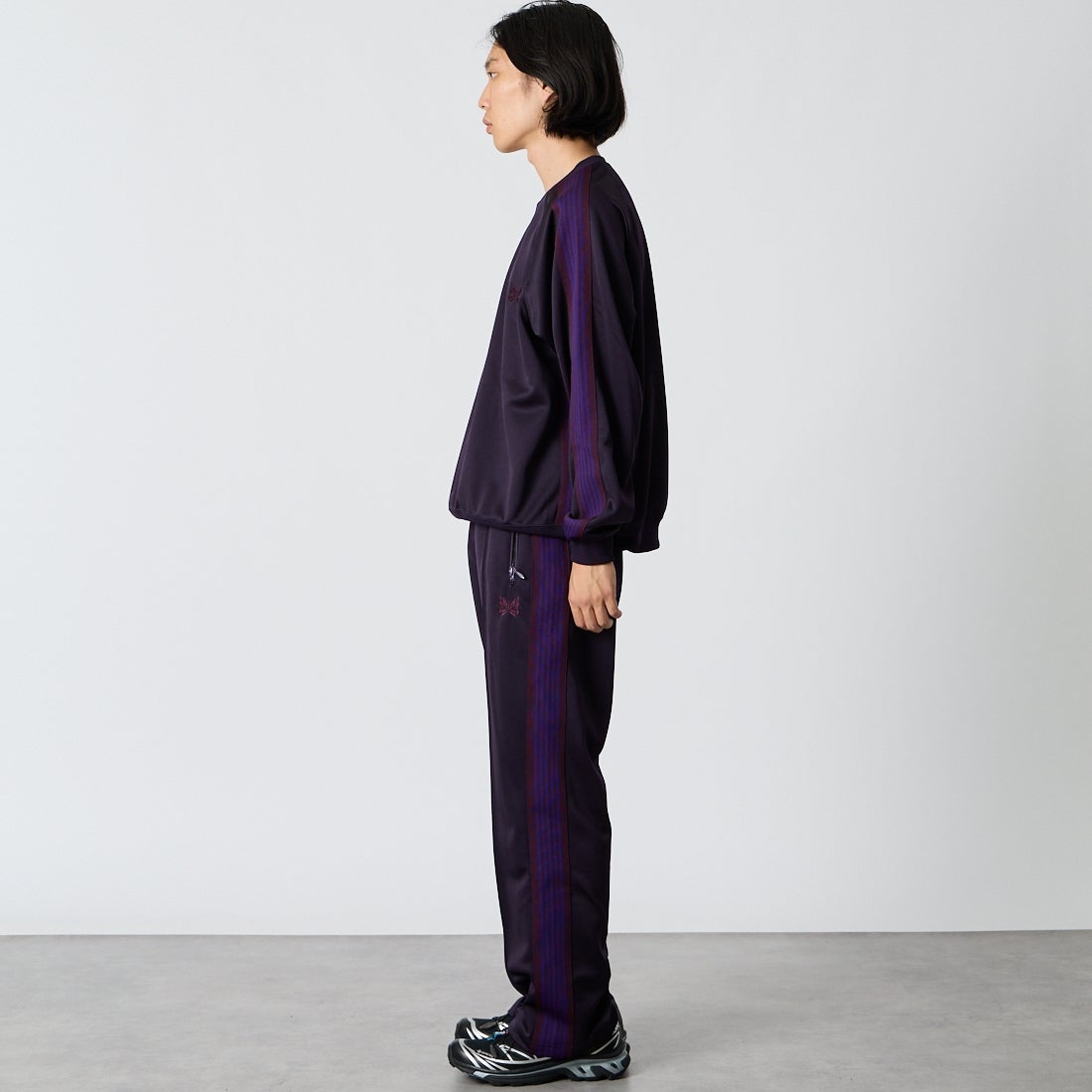 Needles [ニードルズ] トラックパンツ [TY351]B PURPLE &&モデル身長：175cm 着用サイズ：S&&
