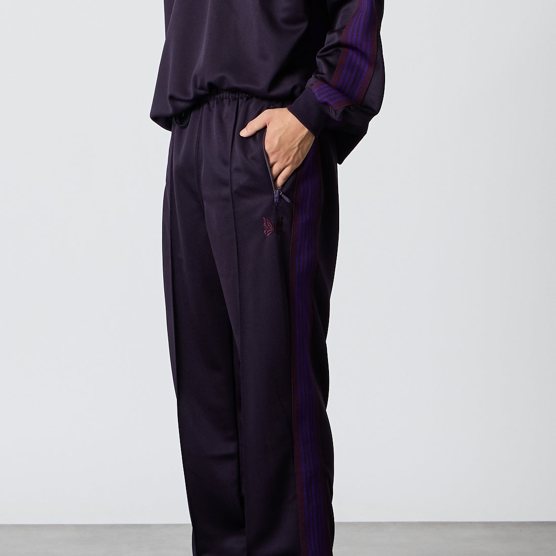 Needles [ニードルズ] トラックパンツ [TY351]B PURPLE &&モデル身長：175cm 着用サイズ：S&&