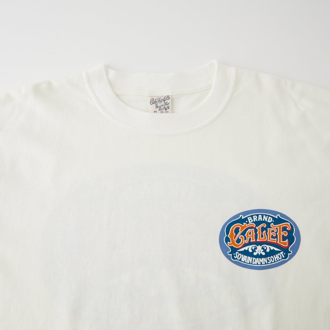 CALEE [キャリー] ヴィンテージサインボード ロングスリーブTシャツ [CL-26AWNT002] WHITE