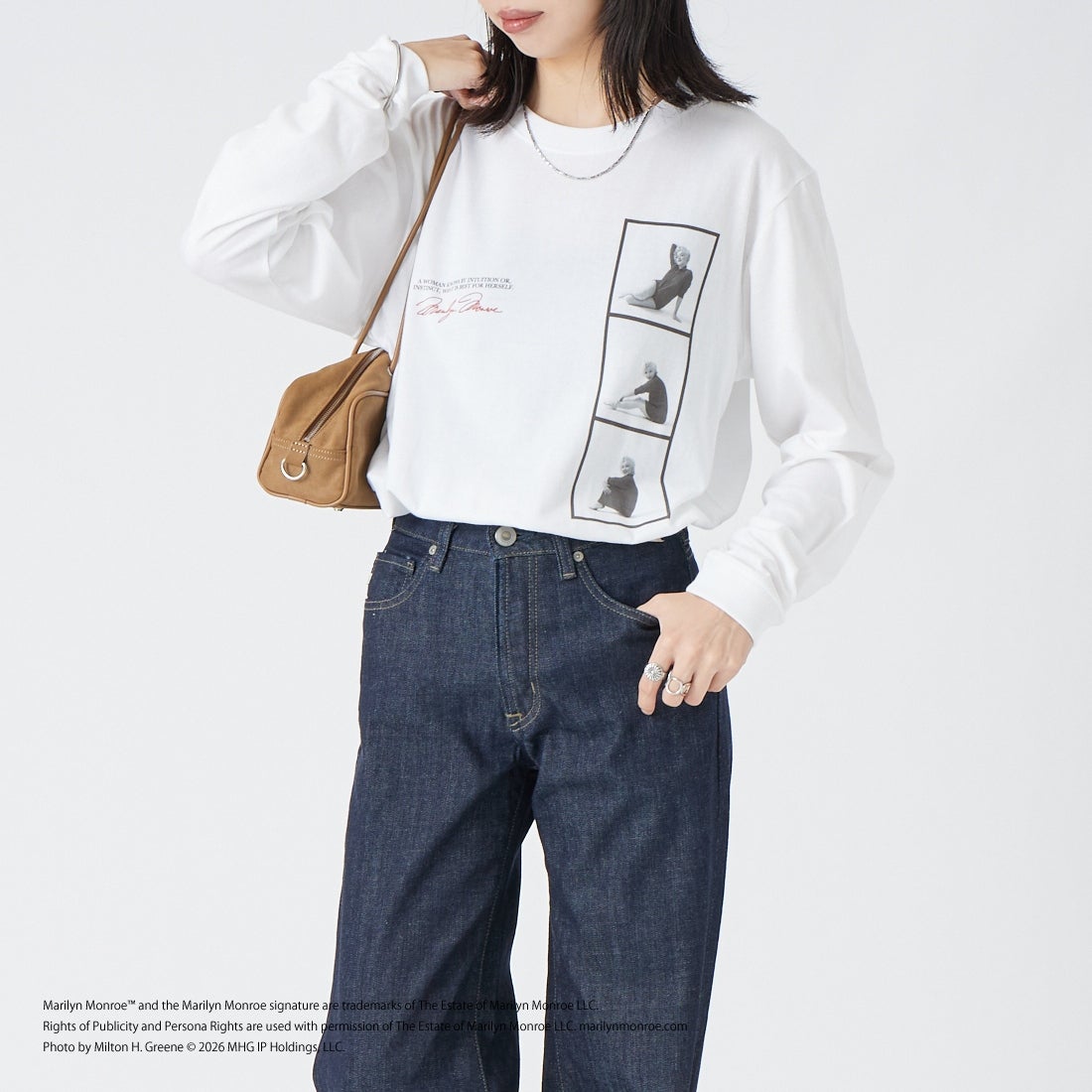 WHITE&&モデル身長：162cm 着用サイズ：F&&