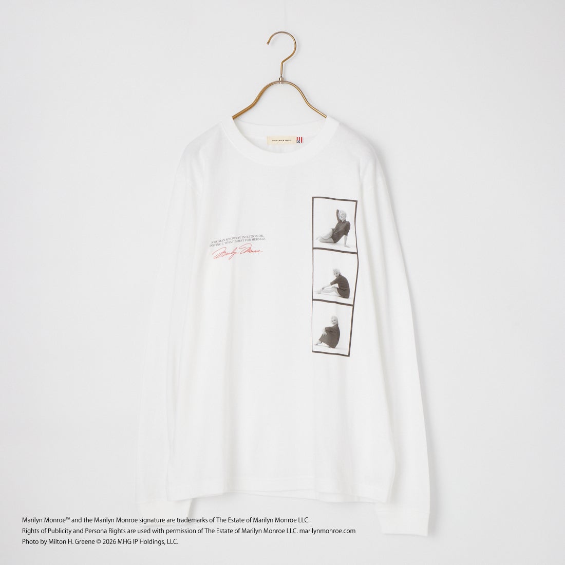 GOOD ROCK SPEED [グッドロックスピード] Marilyn Monroe / ロングスリーブTシャツ [26MRM203W] WHITE