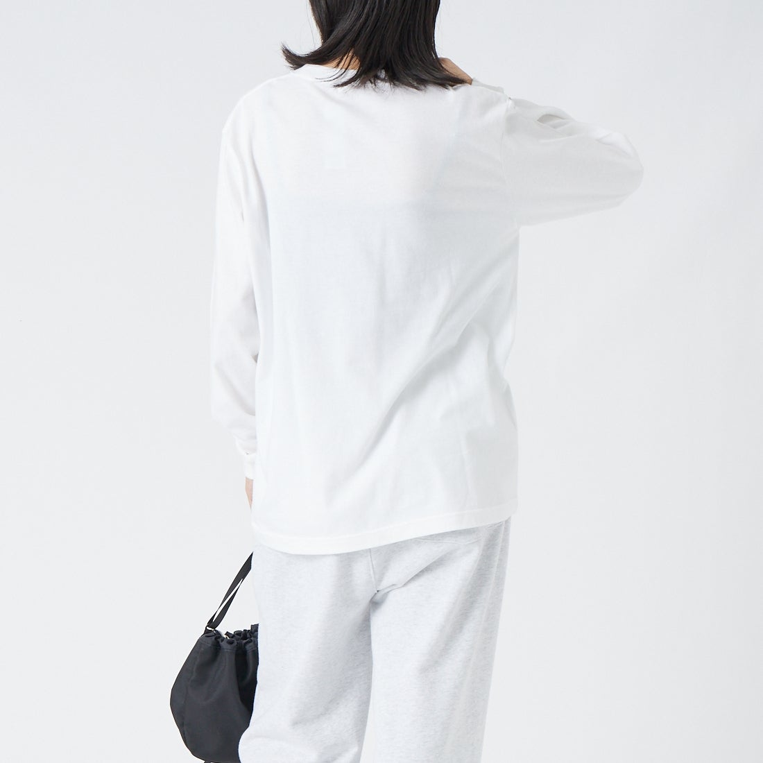 GOOD ROCK SPEED [グッドロックスピード] Marilyn Monroe / ロングスリーブTシャツ [26MRM204W] WHITE &&モデル身長：162cm 着用サイズ：F&&