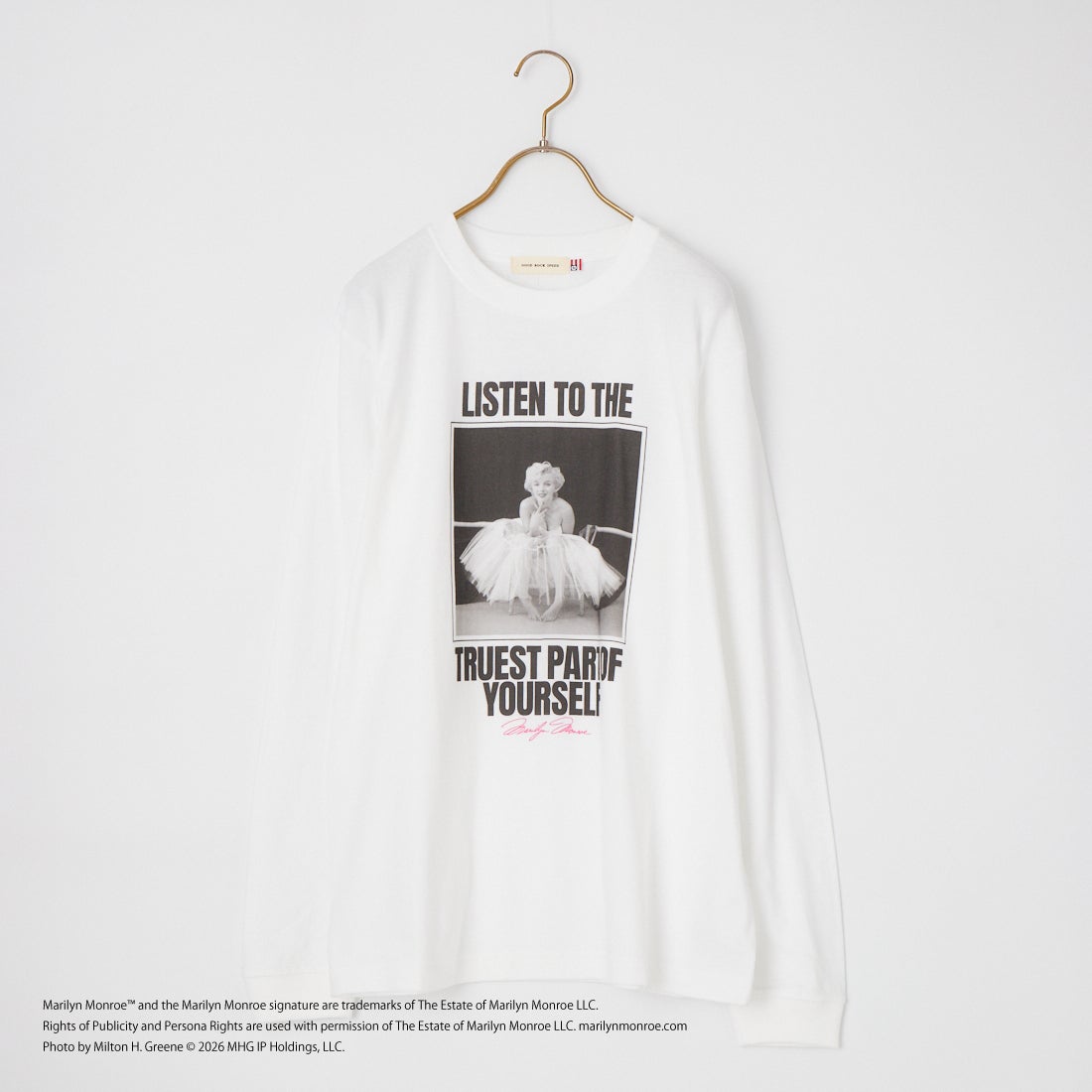 GOOD ROCK SPEED [グッドロックスピード] Marilyn Monroe / ロングスリーブTシャツ [26MRM204W] WHITE