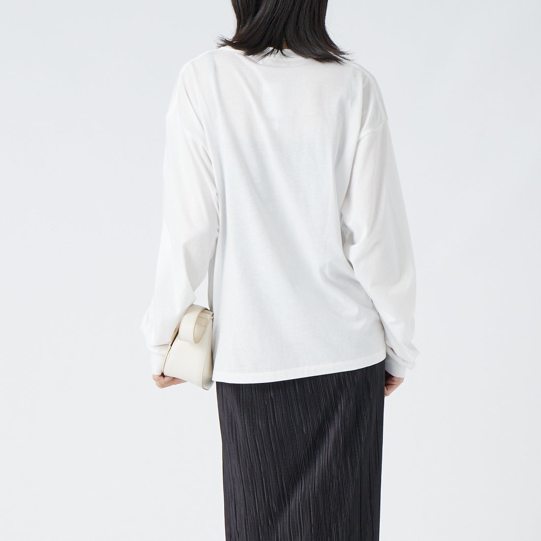 GOOD ROCK SPEED [グッドロックスピード] アートロングスリーブTシャツ [26FOX213W] WHITE &&モデル身長：162cm 着用サイズ：F&&