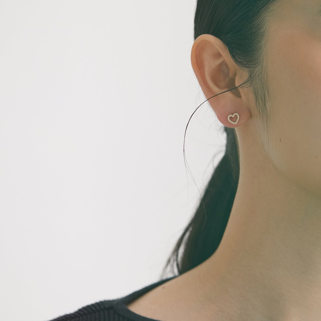 Baqless [バックレス] オネスティ ハートゴールドピアス [262CZ-HT-YG] GOLD