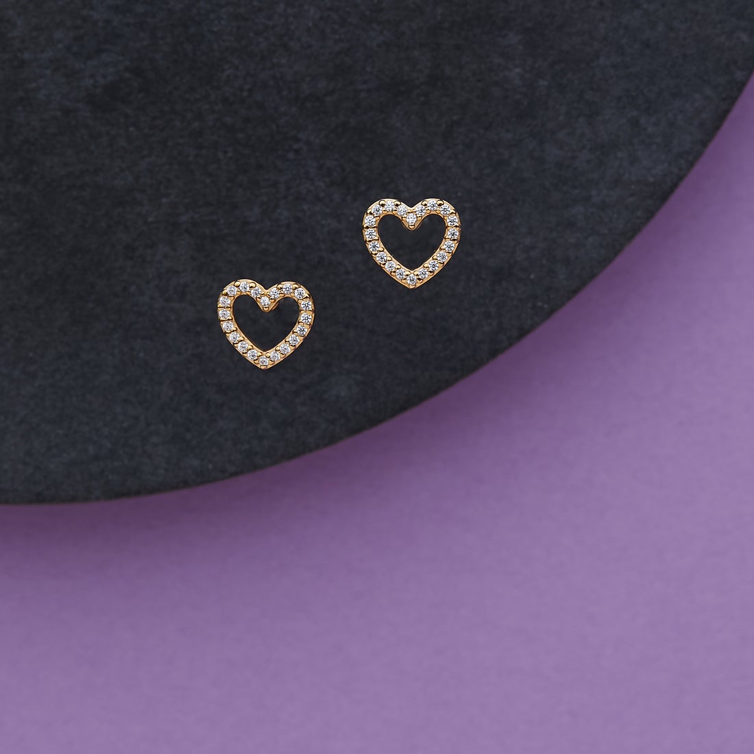 Baqless [バックレス] オネスティ ハートゴールドピアス [262CZ-HT-YG] GOLD