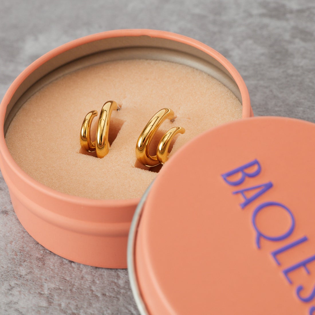 Baqless [バックレス] エンブレイス デュオゴールドピアス [262HP-DU-YG] GOLD