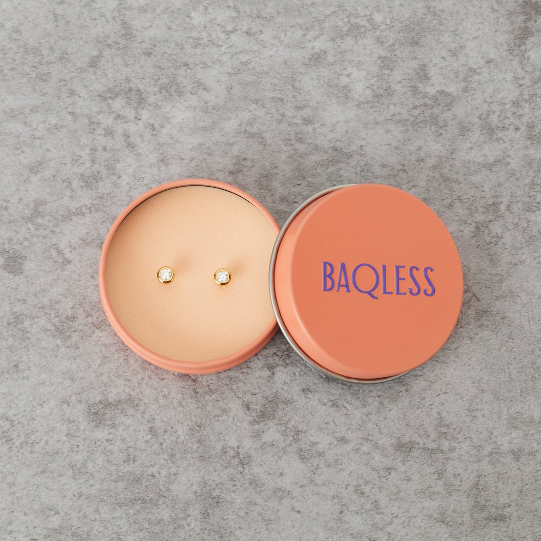 Baqless [バックレス] オネスティ オーラゴールドピアス [CZ-AU-YG] GOLD