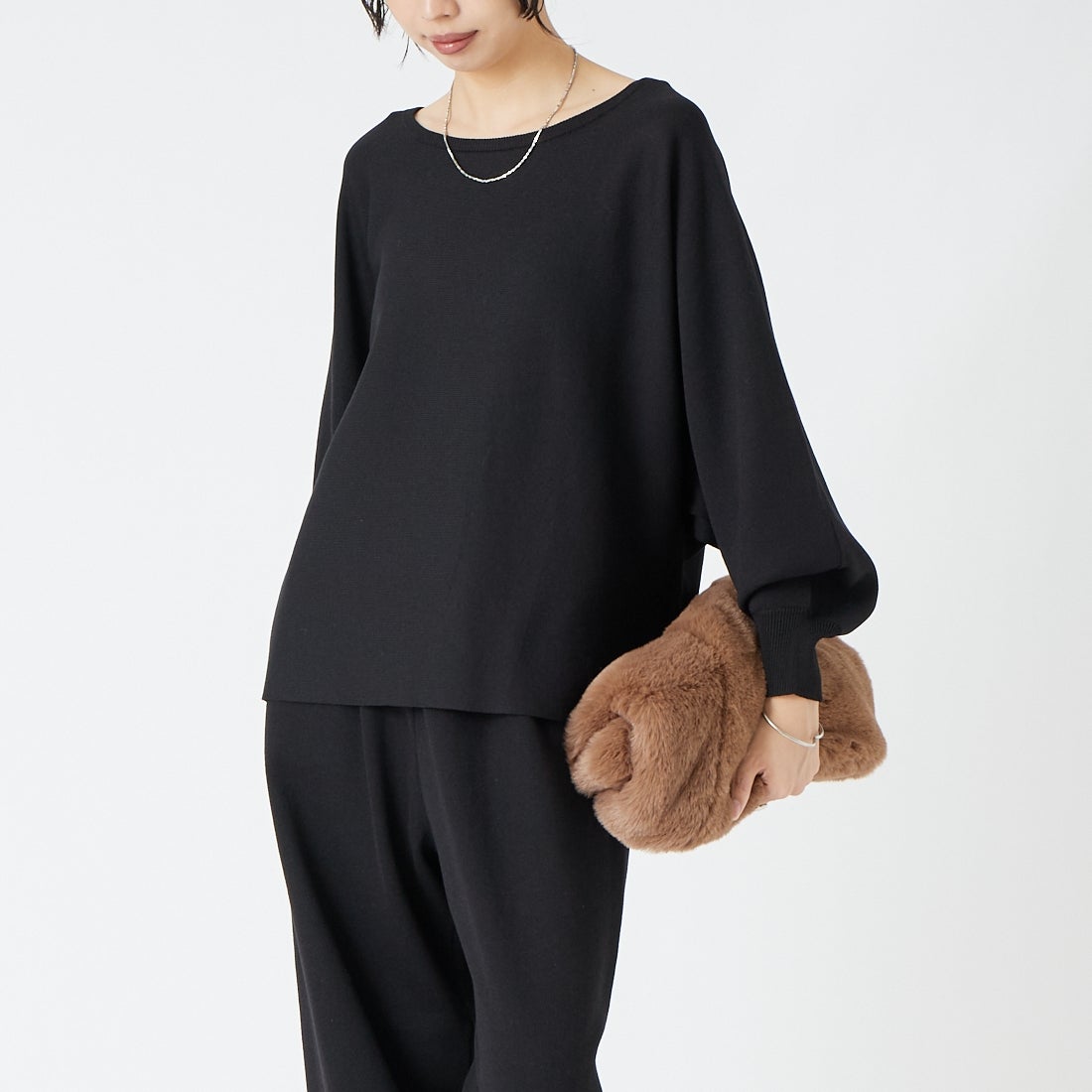 TORRAZZO DONNA [トラッゾドンナ] ベーシックドルマンスリーブニット [6269-553] 19 BLACK
