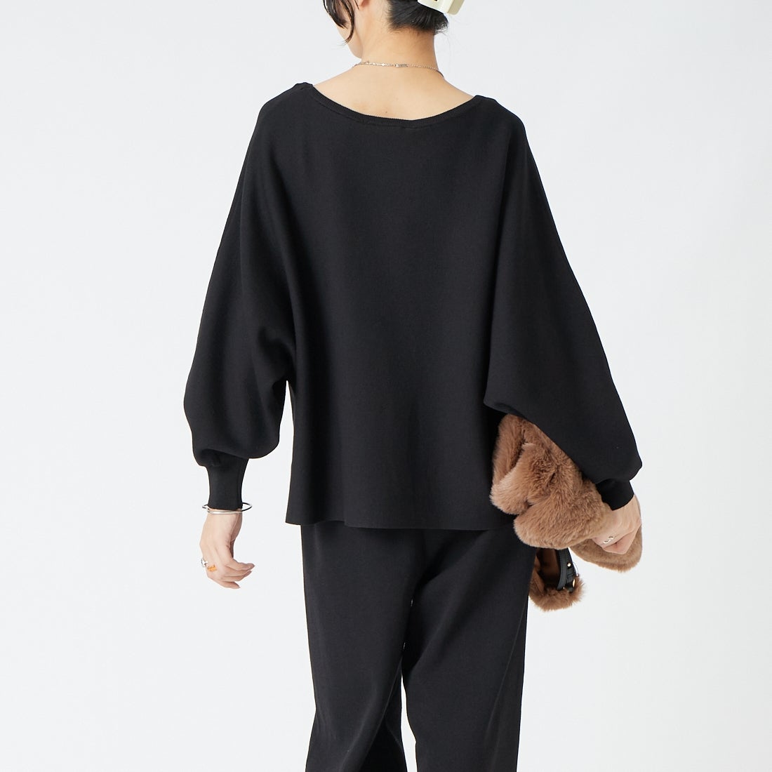 TORRAZZO DONNA [トラッゾドンナ] ベーシックドルマンスリーブニット [6269-553] 19 BLACK