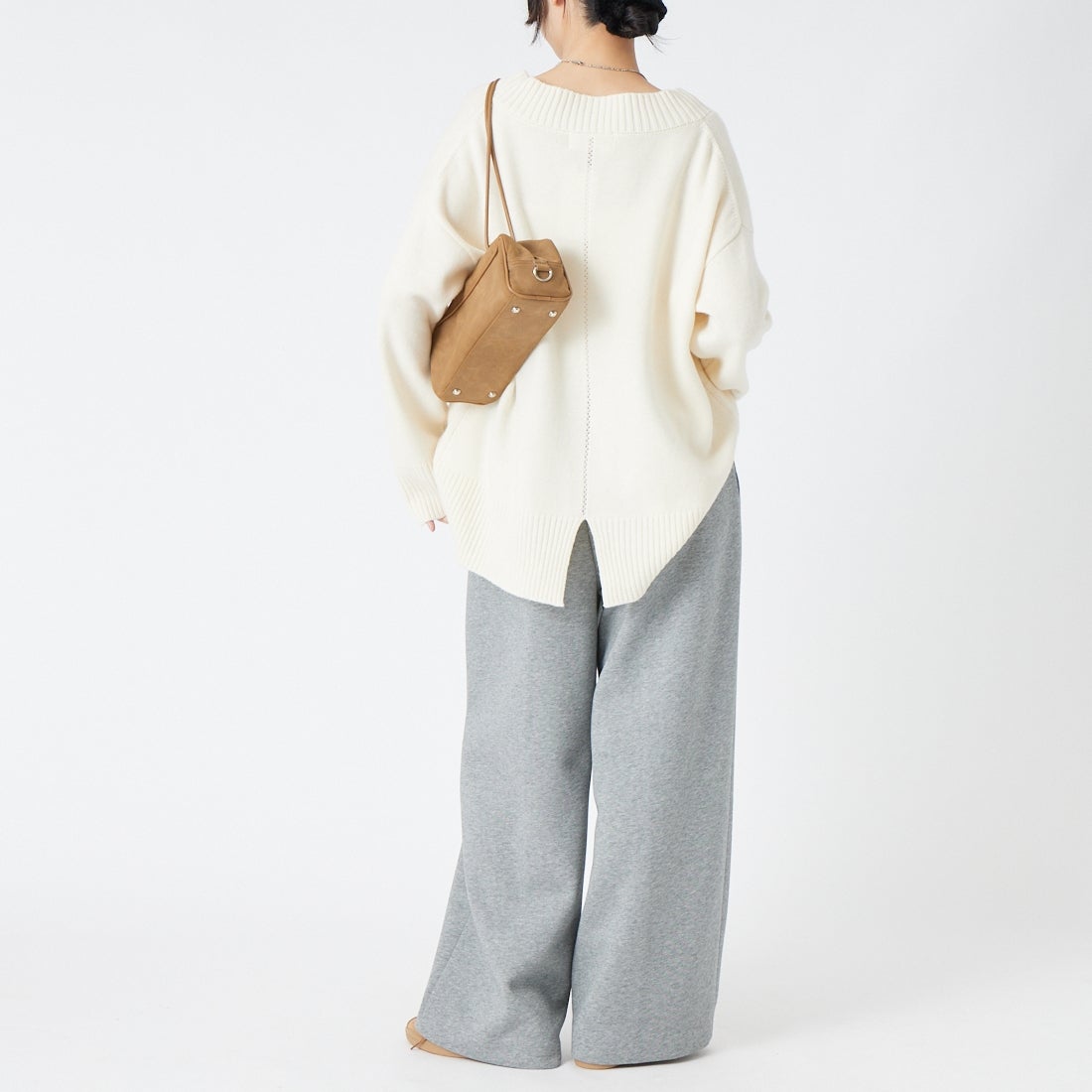Jeans Factory Clothes [ジーンズファクトリークローズ] ダンボールタックワイドパンツ [21269067] ｸﾞﾚｰ &&モデル身長：162cm 着用サイズ：36&&