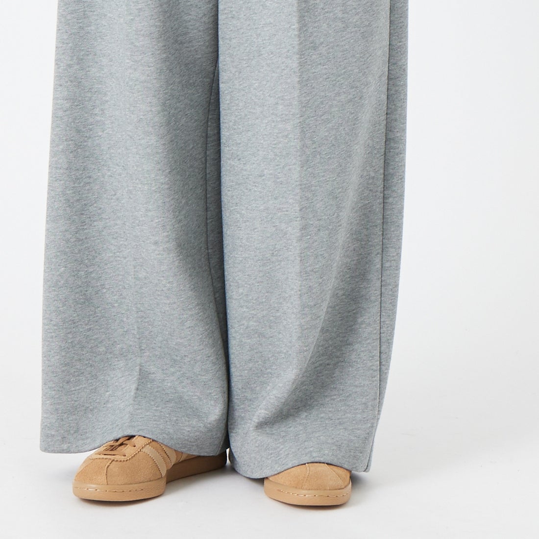 Jeans Factory Clothes [ジーンズファクトリークローズ] ダンボールタックワイドパンツ [21269067] ｸﾞﾚｰ &&モデル身長：162cm 着用サイズ：36&&