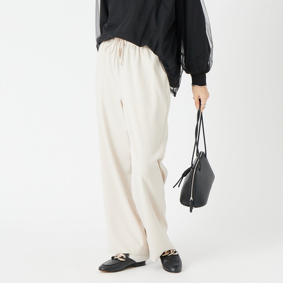 Jeans Factory Clothes [ジーンズファクトリークローズ] 杢調ツイルストレッチワイドパンツ [J-4652]