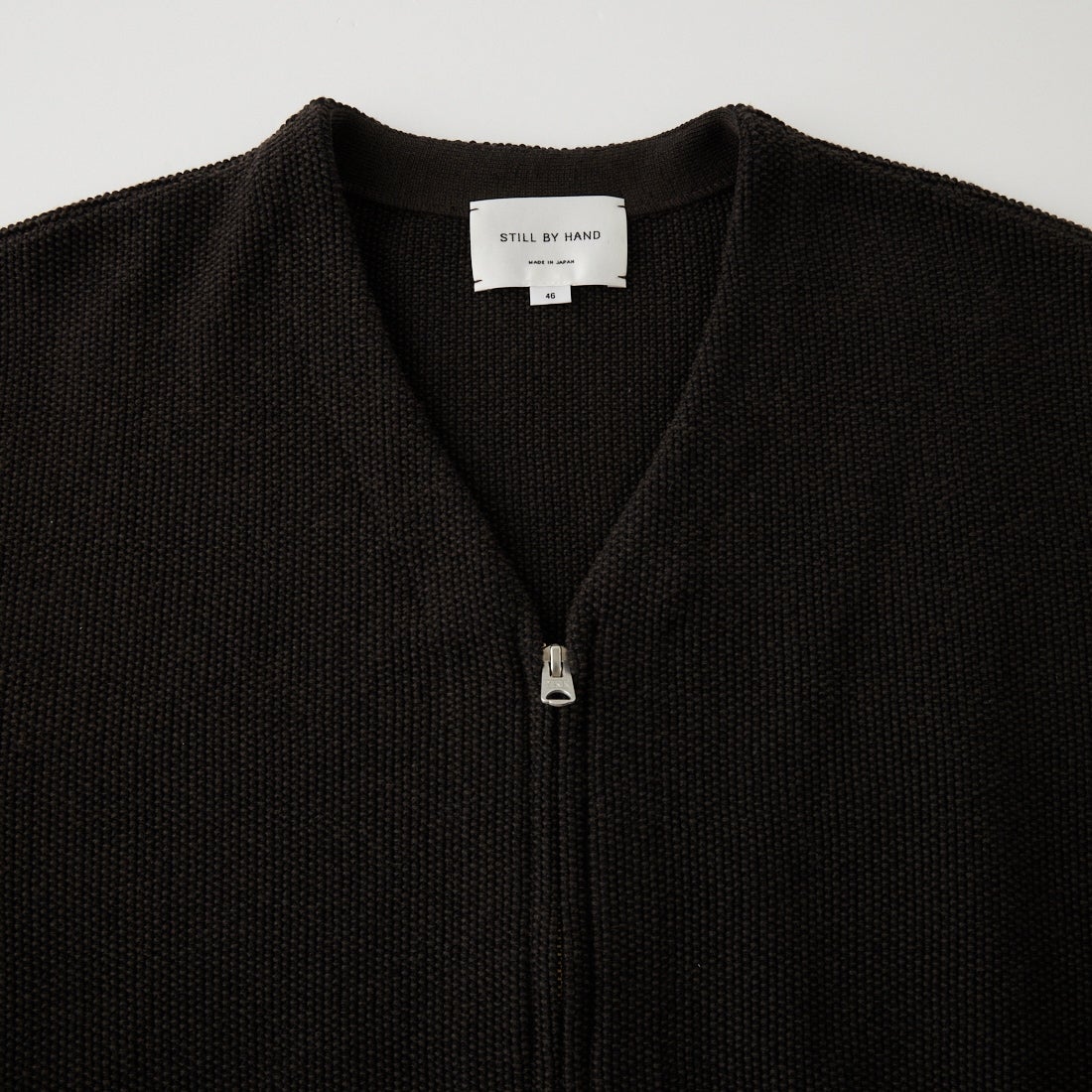 STILL BY HAND [スティルバイハンド] ジップカーディガン [KN02263] BROWN CHAR