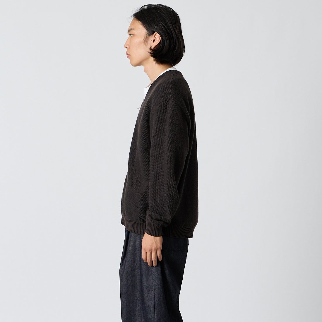 STILL BY HAND [スティルバイハンド] ジップカーディガン [KN02263] BROWN CHAR