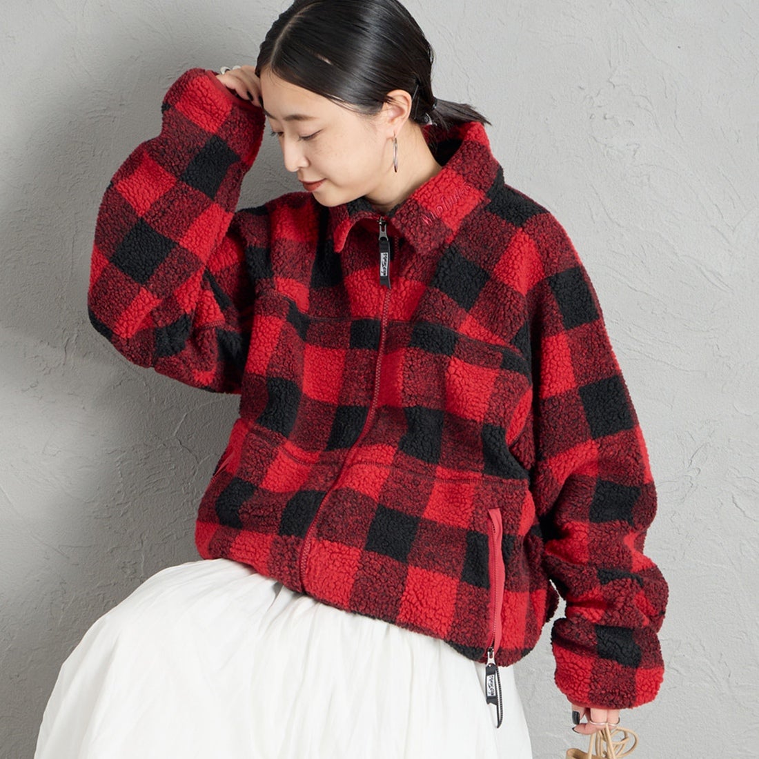 RED&&モデル身長：150cm 着用サイズ：S&&