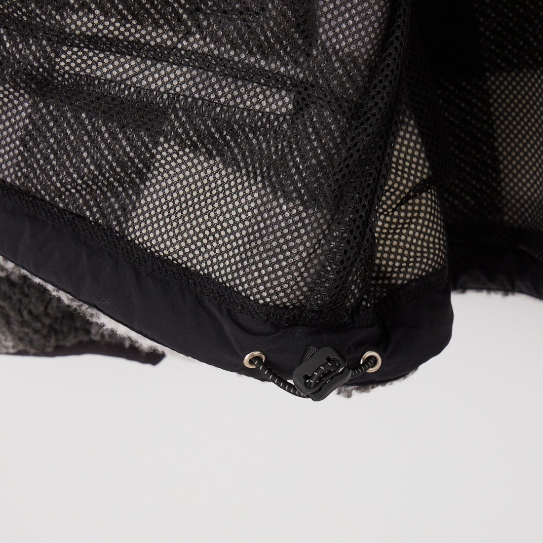 WILD THINGS [ワイルドシングス] フラッフィーチェックボアジャケット [WT26127AD] GRAY