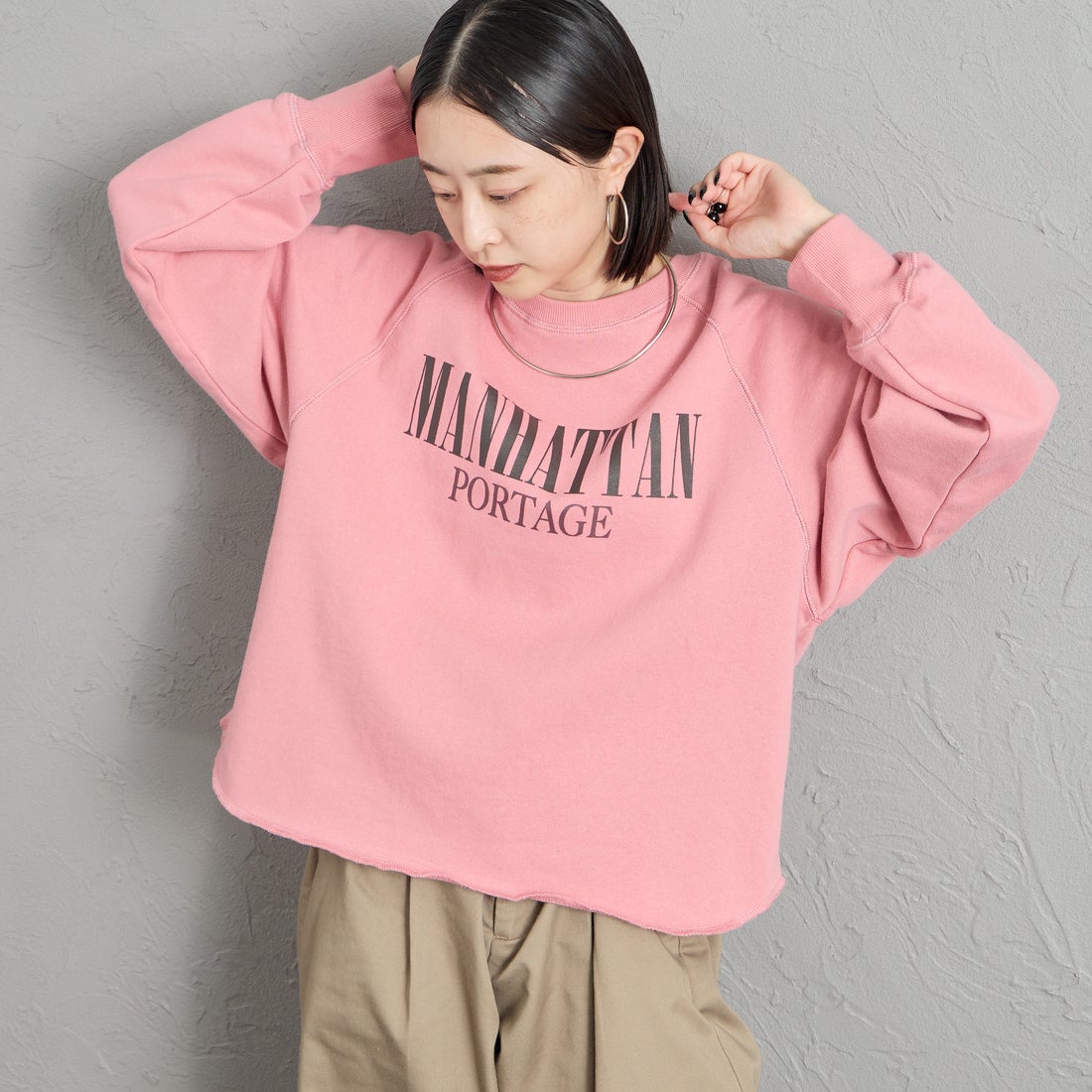 PINK&&モデル身長：150cm 着用サイズ：F&&
