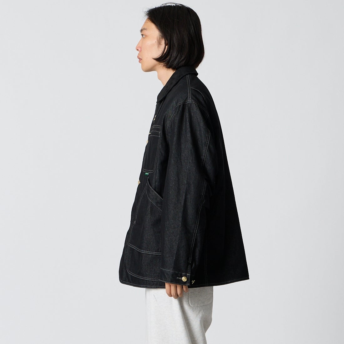L.L.BEAN [エルエルビーン] ビーンズ フィールドコート フリースラインド インディゴ [6575-6041] 50 BLACK &&モデル身長：175cm 着用サイズ：M&&