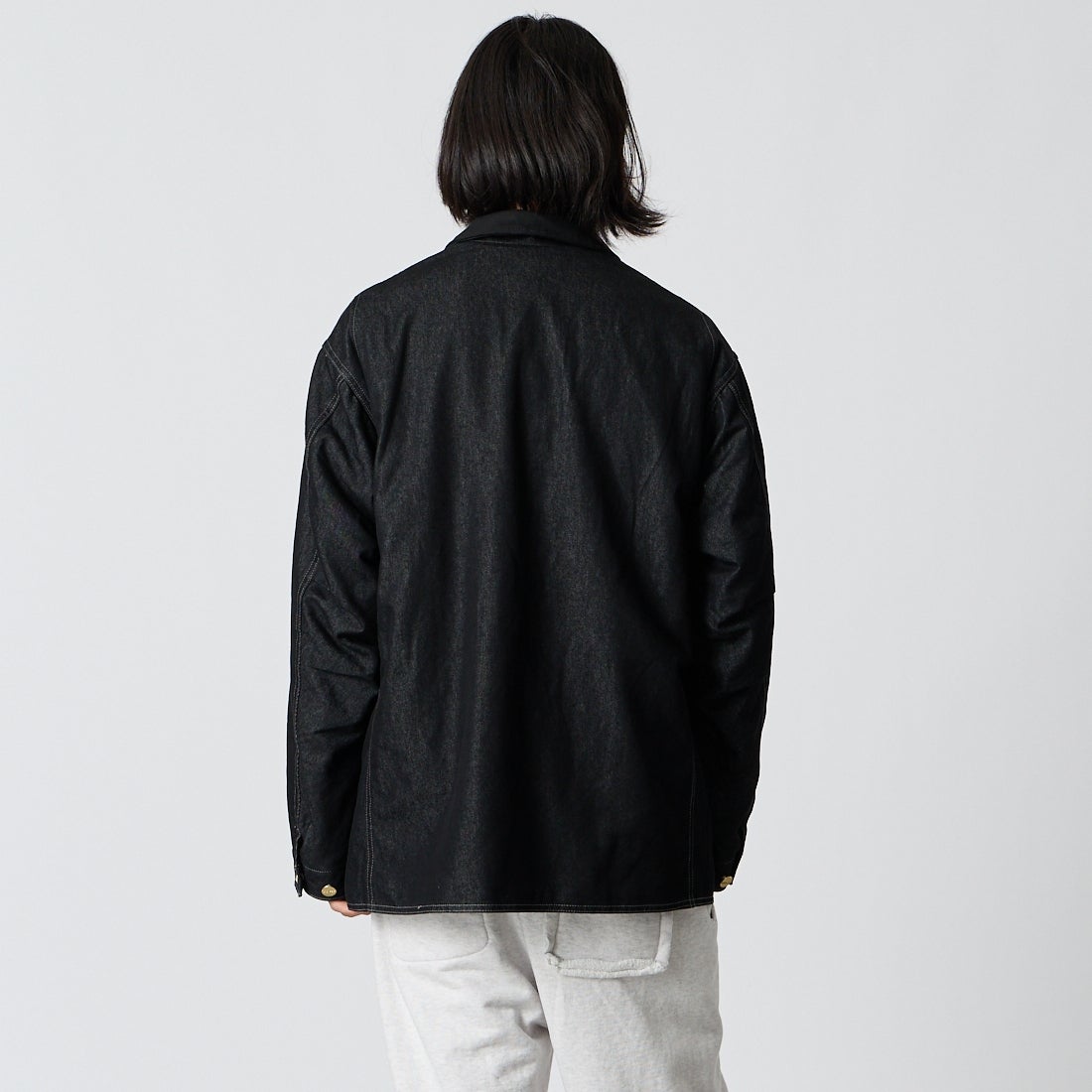L.L.BEAN [エルエルビーン] ビーンズ フィールドコート フリースラインド インディゴ [6575-6041] 50 BLACK &&モデル身長：175cm 着用サイズ：M&&