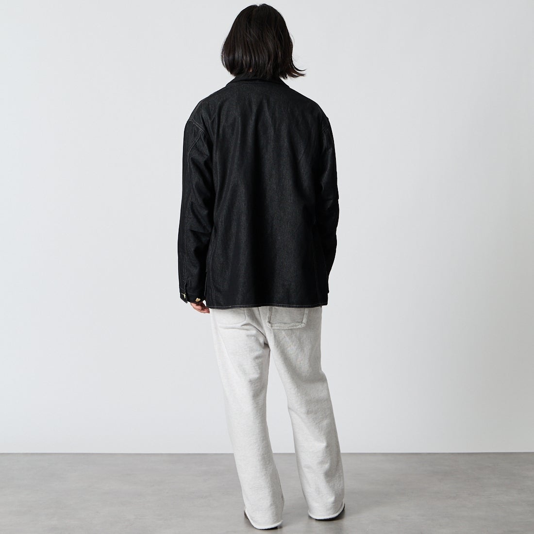 L.L.BEAN [エルエルビーン] ビーンズ フィールドコート フリースラインド インディゴ [6575-6041] 50 BLACK &&モデル身長：175cm 着用サイズ：M&&