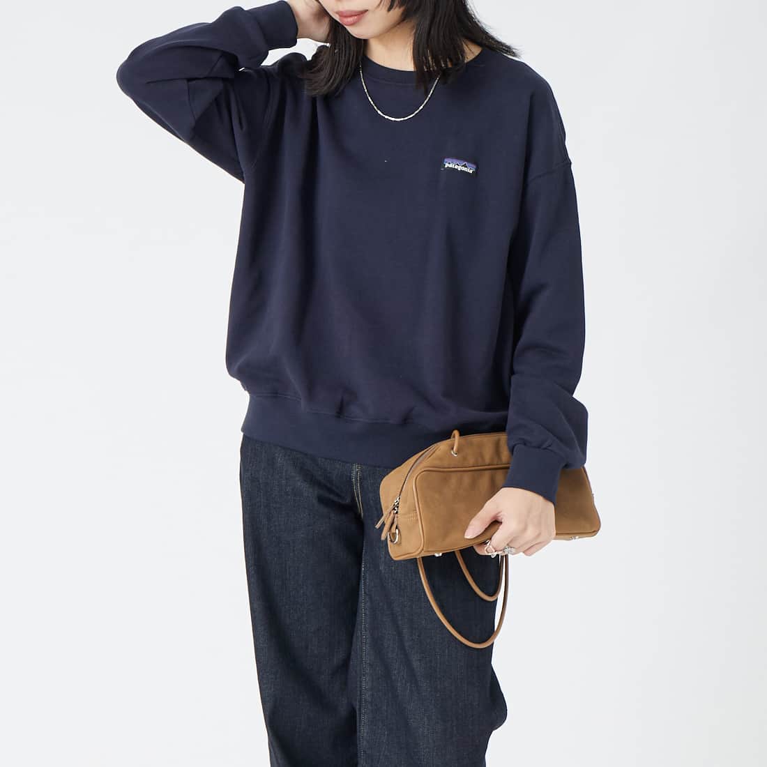 patagonia [パタゴニア] デイリー クルー [42172] SNBE &&モデル身長：162cm 着用サイズ：S&&