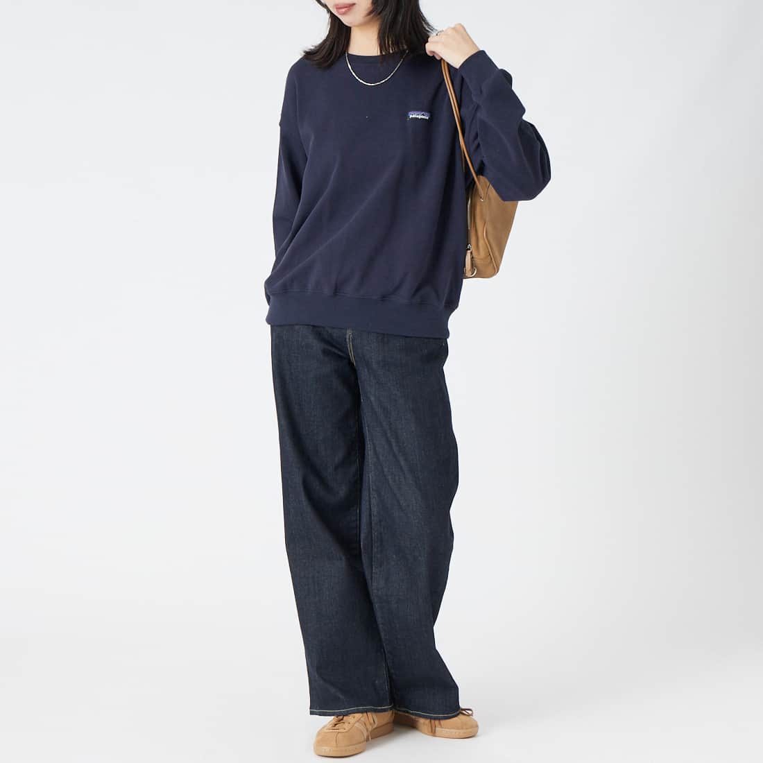patagonia [パタゴニア] デイリー クルー [42172] SNBE &&モデル身長：162cm 着用サイズ：S&&