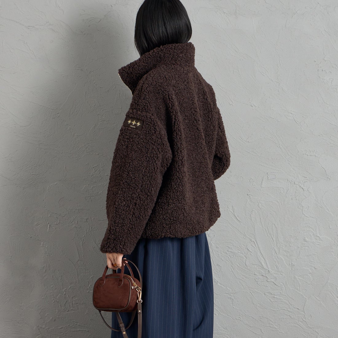 TATRAS [タトラス] LUELA/ルエラ ボアブルゾン [LCKA0041033588] BROWN &&モデル身長：162cm 着用サイズ：1&&