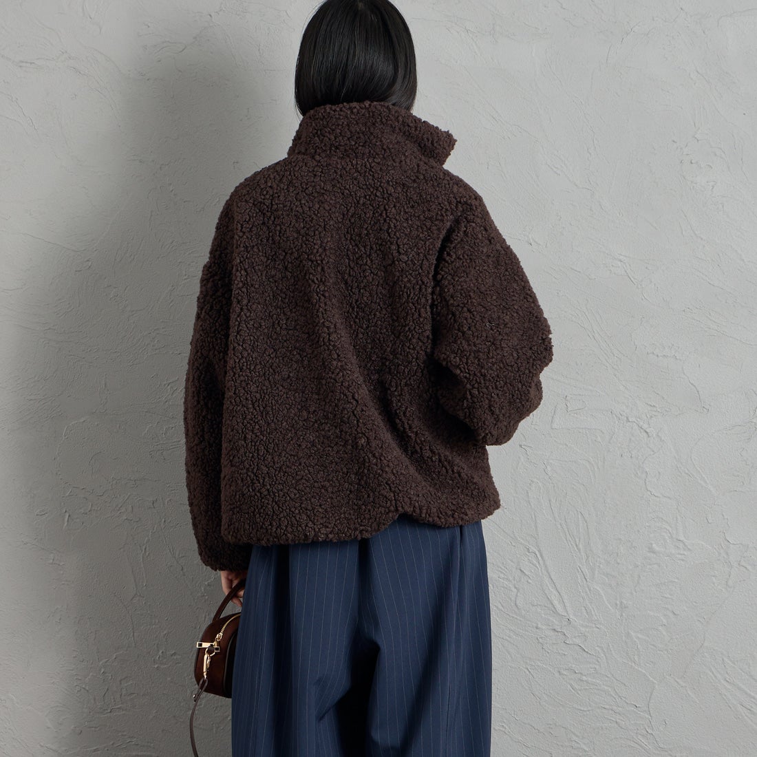 TATRAS [タトラス] LUELA/ルエラ ボアブルゾン [LCKA0041033588] BROWN &&モデル身長：162cm 着用サイズ：1&&