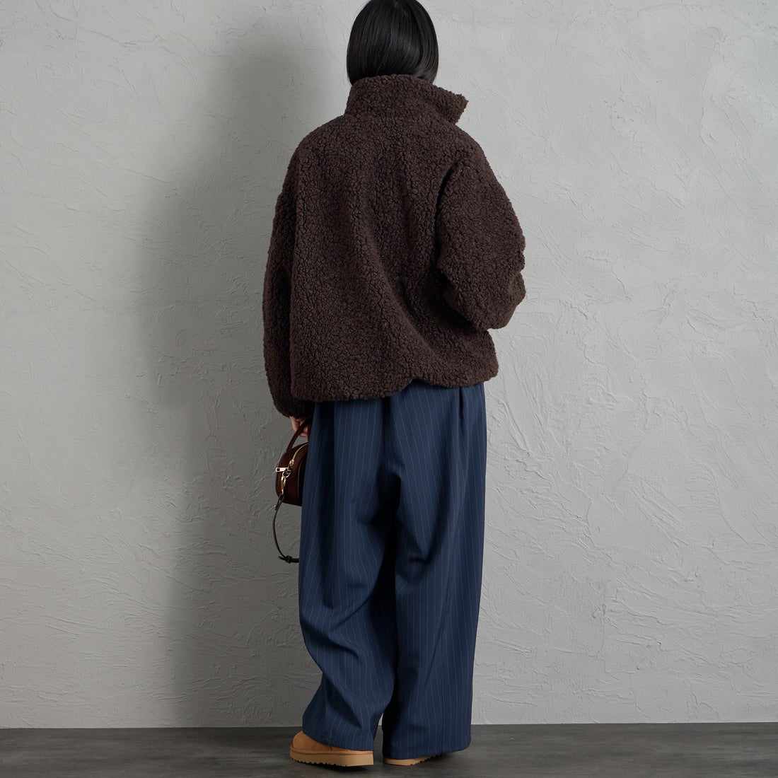 TATRAS [タトラス] LUELA/ルエラ ボアブルゾン [LCKA0041033588] BROWN &&モデル身長：162cm 着用サイズ：1&&