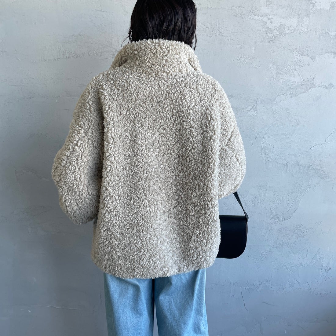 TATRAS [タトラス] LUELA/ルエラ ボアブルゾン [LCKA0041033588] L.GRAY &&モデル身長：160cm 着用サイズ：2&&