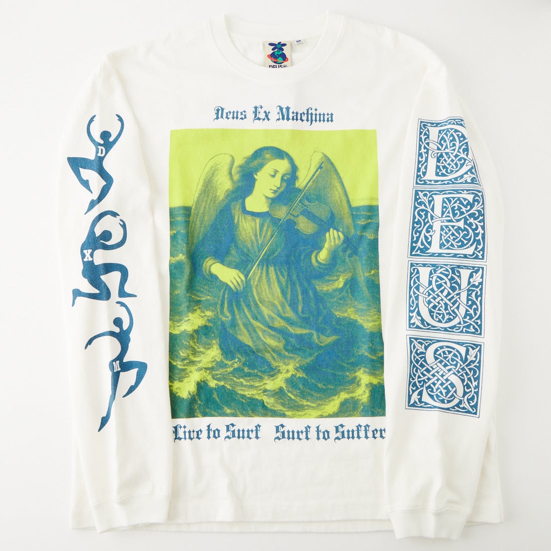 DEUS EX MACHINA [デウス エクス マキナ] SWELL MAPS OS ロングスリーブTシャツ [D263ULT724] VINTAGE WH