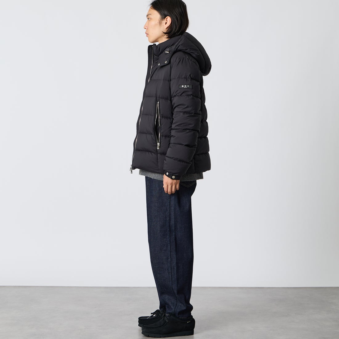 TATRAS [タトラス] ENRI/エンリ ダウンジャケット [MCKA0019013588] BLACK &&モデル身長：175cm 着用サイズ：3&&