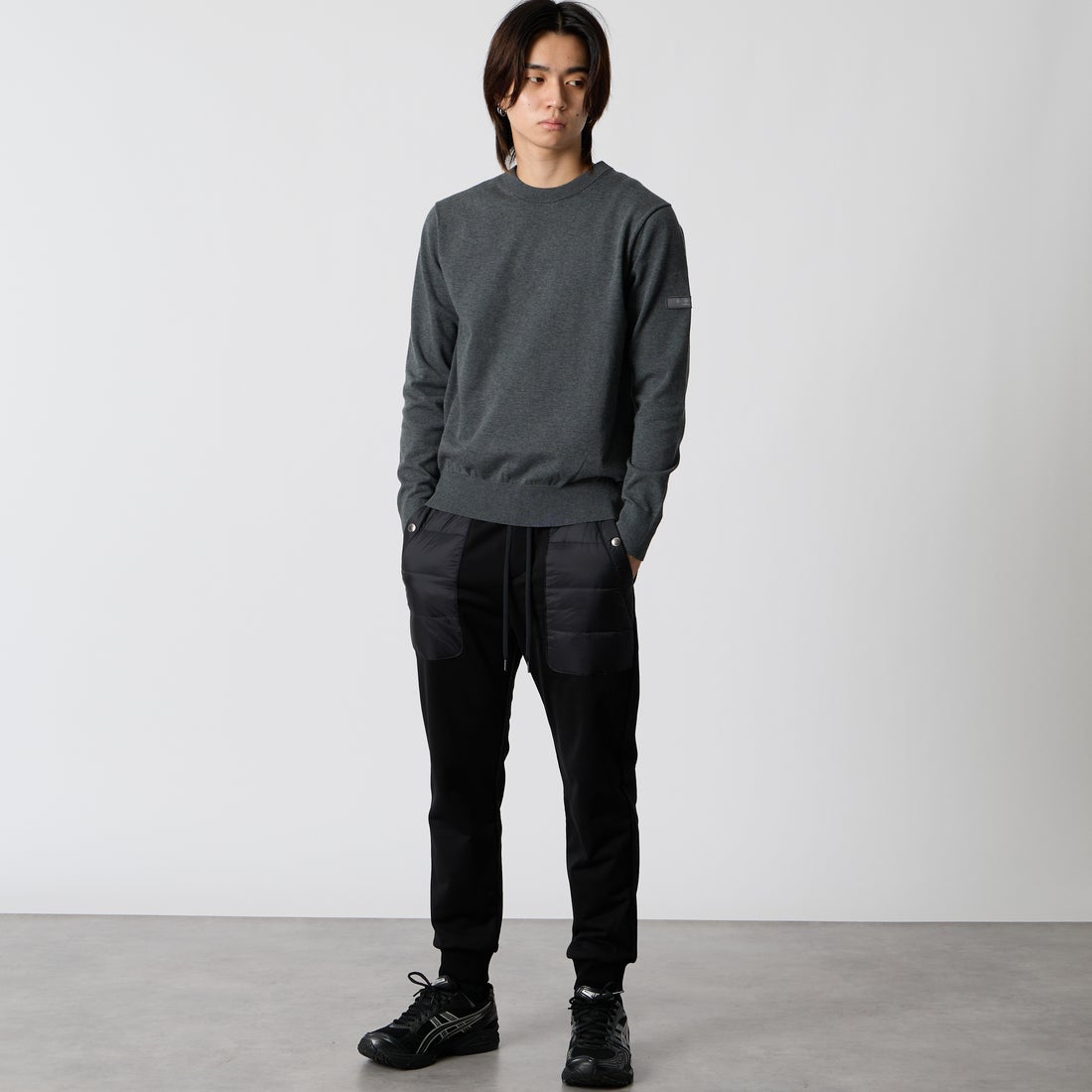 TATRAS [タトラス] GRADO/グラド ニット [MCKA0324053588] C.GRAY &&モデル身長：177cm 着用サイズ：2&&
