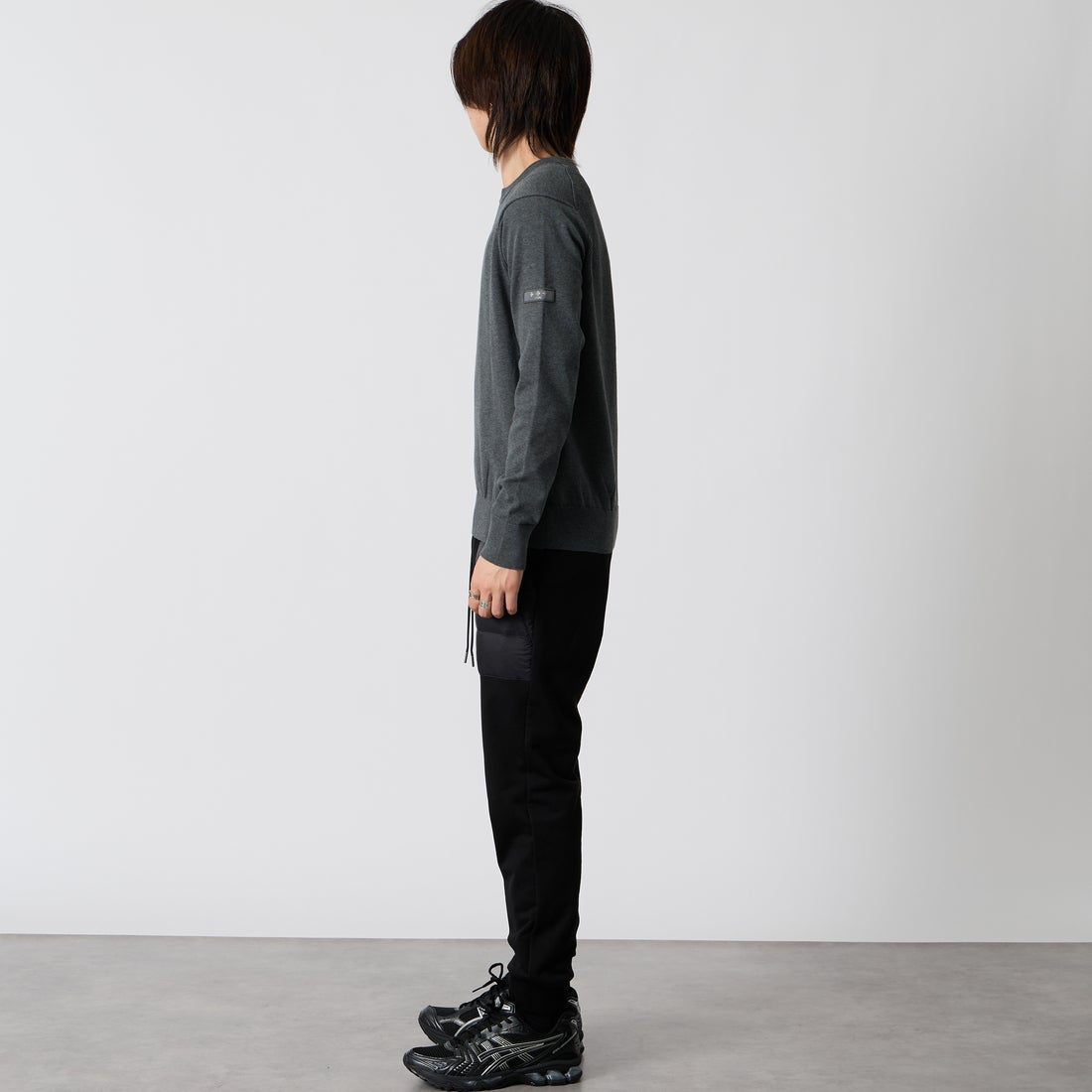 TATRAS [タトラス] GRADO/グラド ニット [MCKA0324053588] C.GRAY &&モデル身長：177cm 着用サイズ：2&&