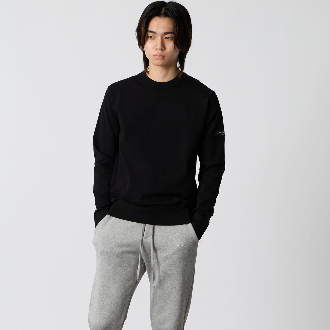 TATRAS [タトラス] GRADO/グラド ニット [MCKA0324053588] BLACK &&モデル身長：177cm 着用サイズ：2&&