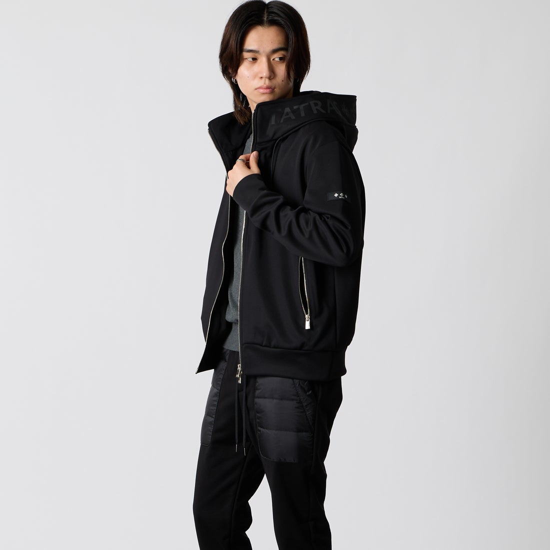TATRAS [タトラス] BARBIO/バルビオ パーカー [MCKA0405063588] BLACK &&モデル身長：177cm 着用サイズ：2&&