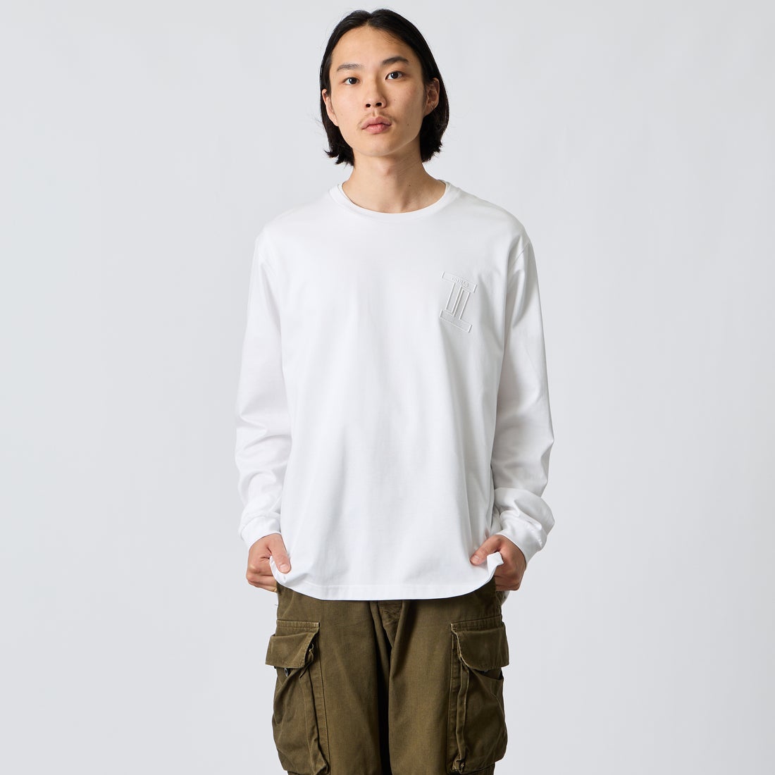 TATRAS [タトラス] MIENGO/ミエンゴ Tシャツ [MCKA0690083588] WHITE &&モデル身長：175cm 着用サイズ：3&&