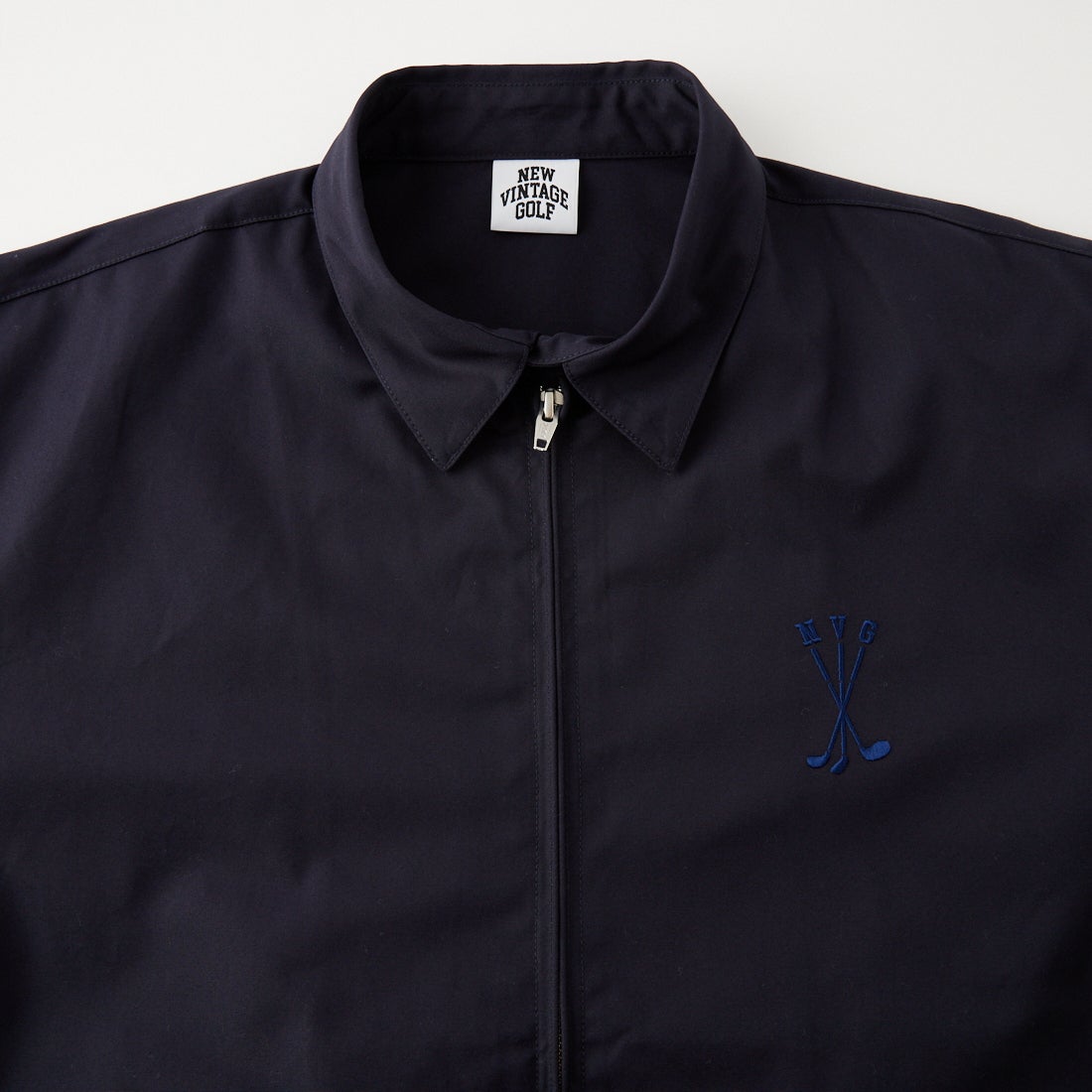 NEW VINTAGE GOLF [ニュービンテージゴルフ] Stool Print ジップアップジャケット [NVG-0610] NAVY